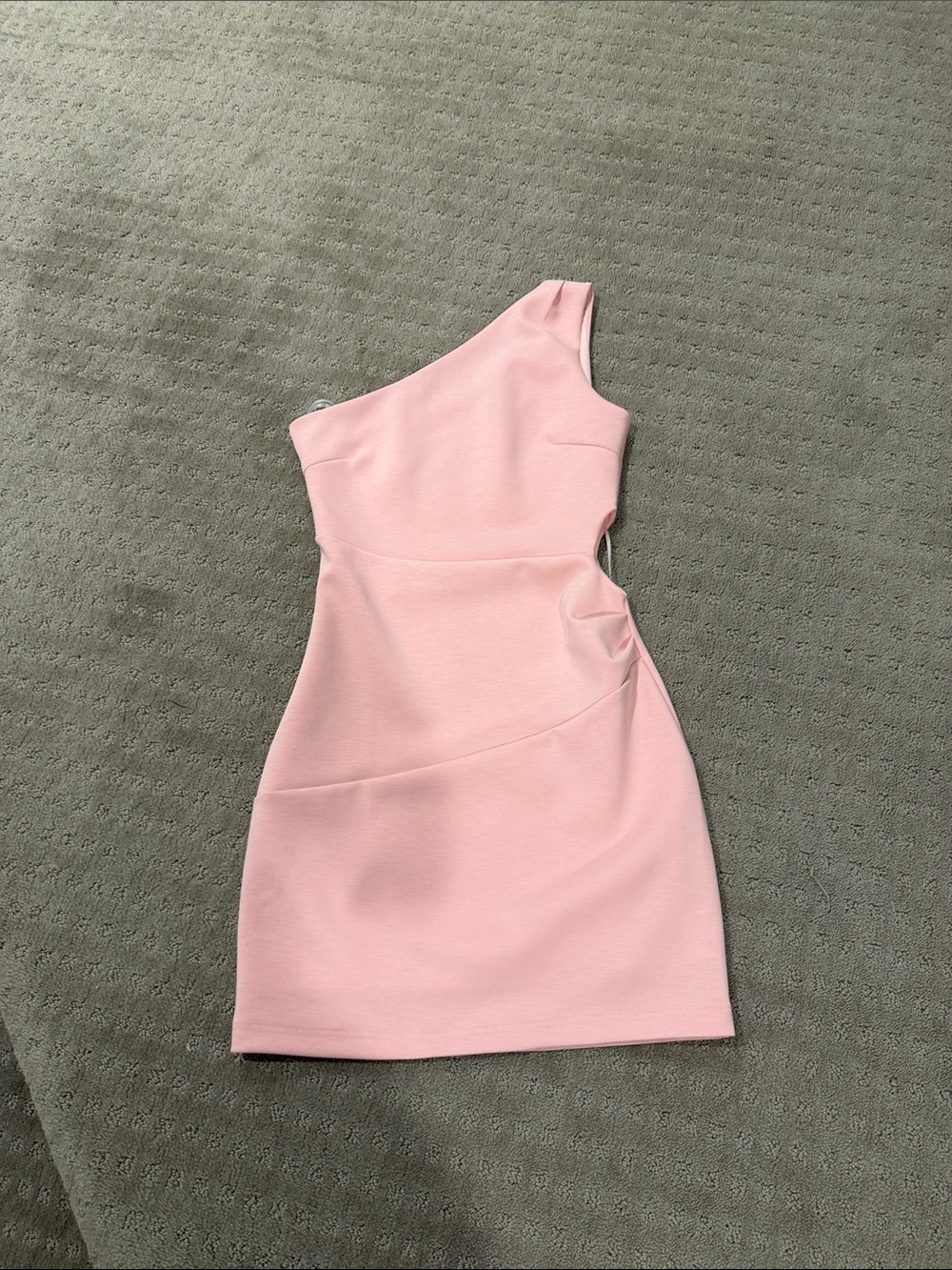 Lulu's Blush One-Shoulder Bodycon Dress